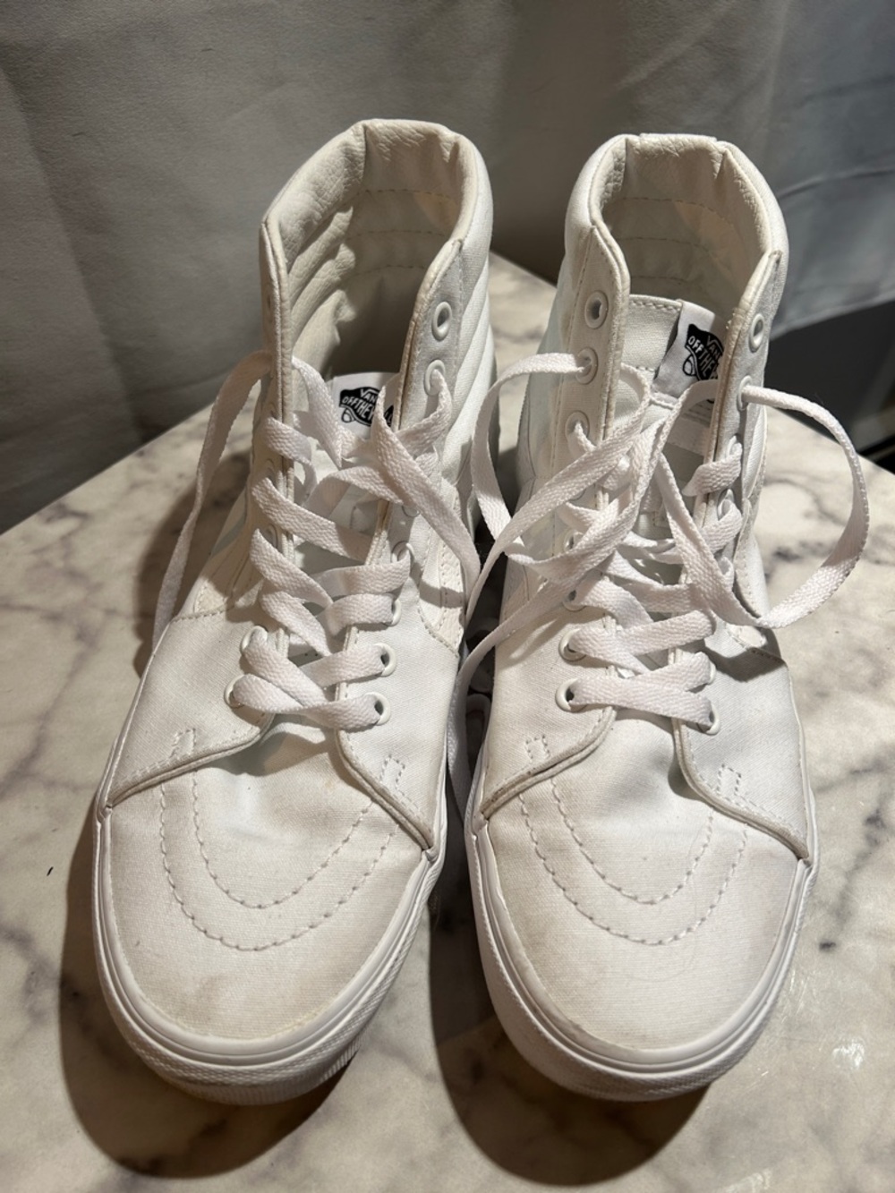 Van’s Women’s White High-Top Canvas Sneakers - Picture 4 of 4